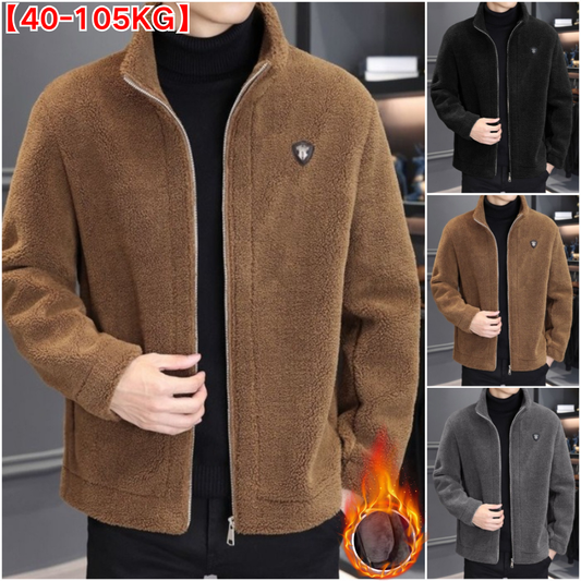 🔥🔥【M-4XL】🐏Nowa zimowa kurtka z jagnięcej skóry męska Gruby, ciepły, swobodny płaszcz męski