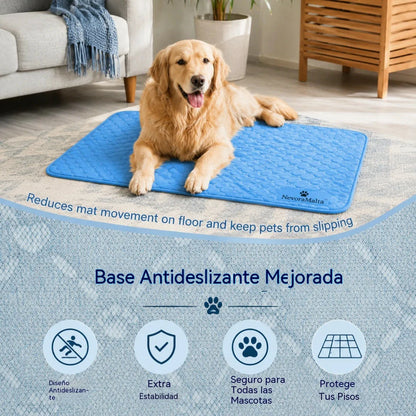 📢 ¡50 % de descuento 🔥! Alfombrilla refrescante para mascotas (no requiere llenado de agua) 🧊 — Fabricada en tejido Oxford transpirable; apta para todo tipo de camas o jaulas para mascotas.