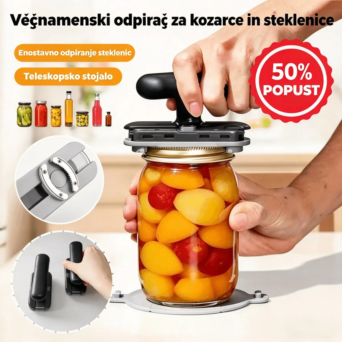 Kupi enega, drugega dobiš brezplačno, Varčno odpiranje pločevink. Koristen pripomoček za družinsko kuhinjo