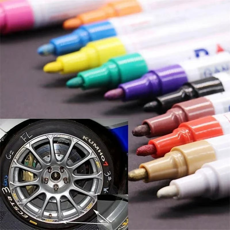 🔥Rotulador de pintura para neumáticos de coche resistente al agua/rotulador de pintura metalizada