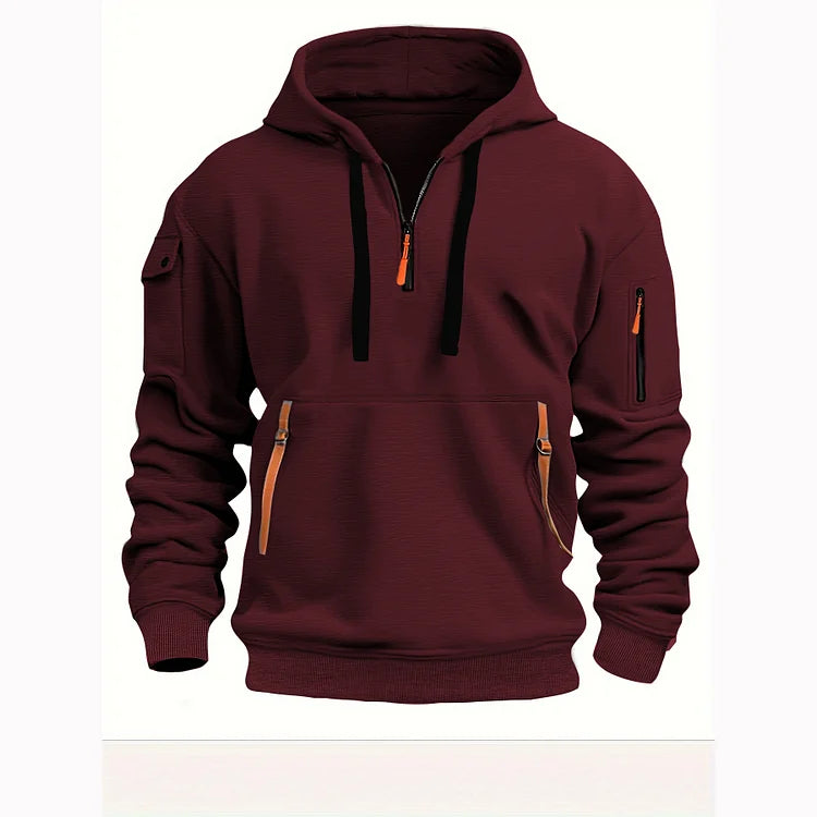 👕[Vremenski ograničena ponuda 47% popusta] Novo za jesen/zimu [S-5XL] Muška majica/kapuljača s patentnim zatvaračem i više džepova - Besplatna dostava