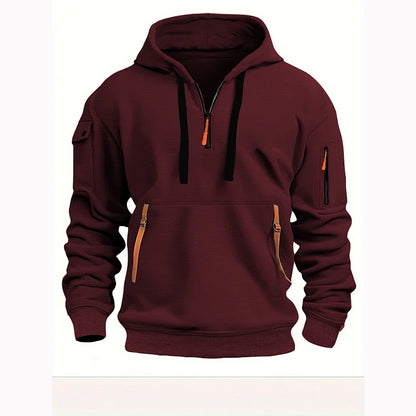 👕[Vremenski ograničena ponuda 47% popusta] Novo za jesen/zimu [S-5XL] Muška majica/kapuljača s patentnim zatvaračem i više džepova - Besplatna dostava