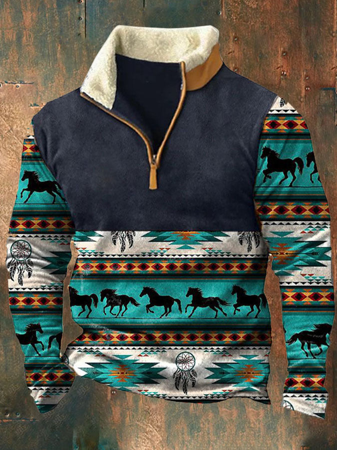 👕【S-4XL】 2025 pánský módní podzimní a zimní teplý svetr s dlouhým rukávem s 3D potiskem-4107674