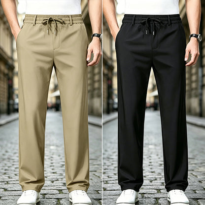 👖[Compra uno y llévate otro gratis] Pantalones casuales de pierna recta: confeccionados con un material elástico, delicado y transpirable para una máxima comodidad.