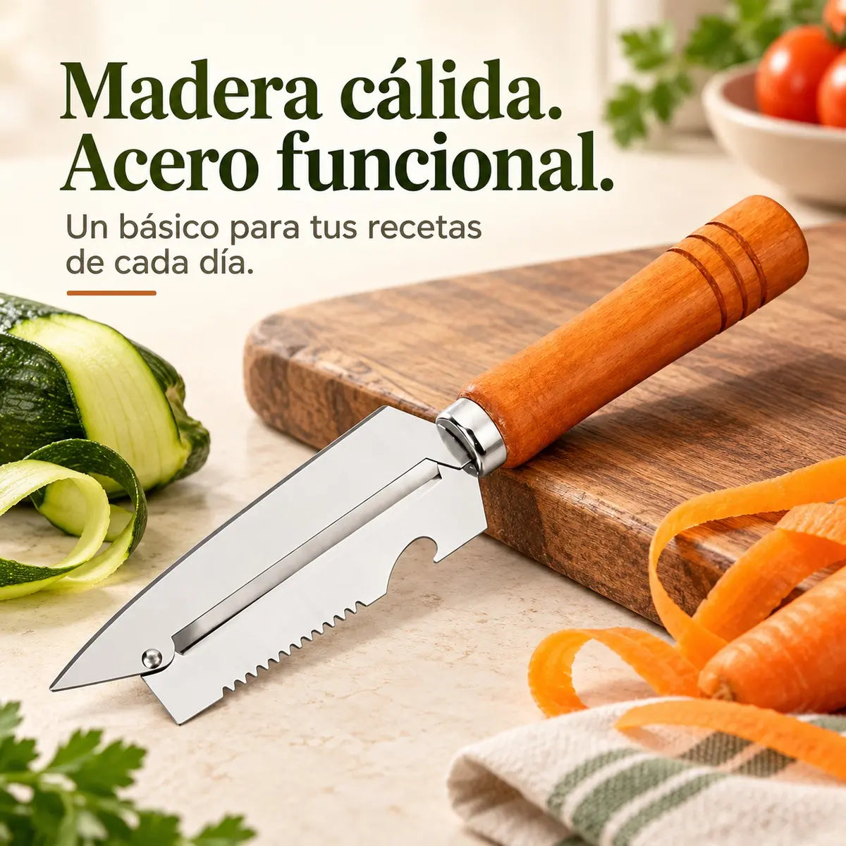 🥕 ¡Compra 1 y llévate 1 gratis! ✨ Pelador de cocina multifuncional: fabricado en acero inoxidable con mango ergonómico, ideal para frutas, verduras y carne 🔪