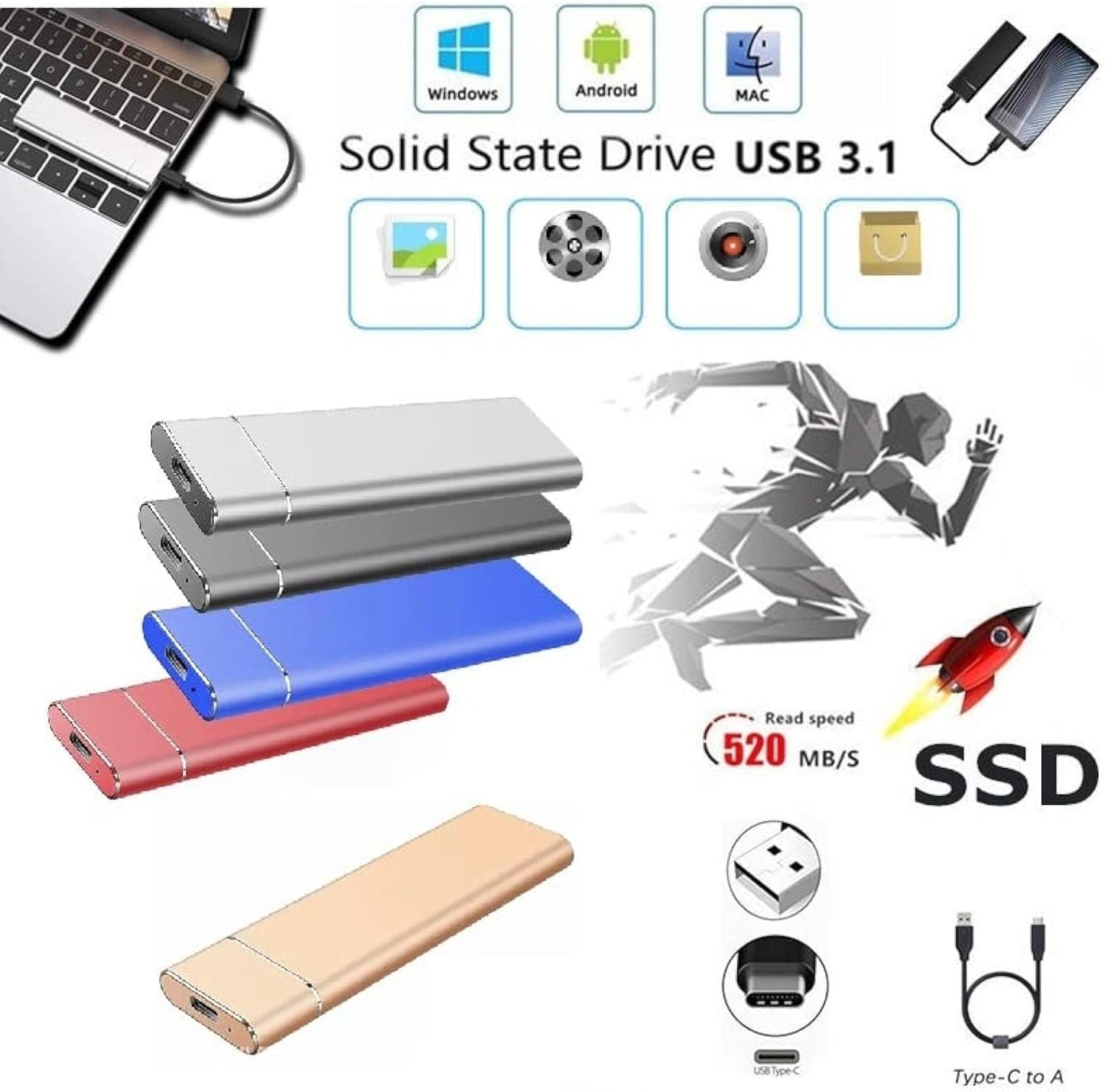 Mobil SSD szilárdtest-meghajtó 16TB - 4178810