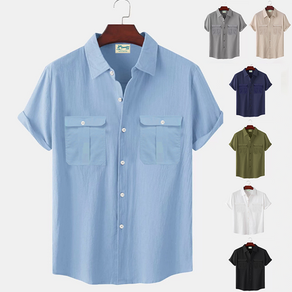 👔【M-5XL】Nueva camisa de lino minimalista para hombre para el verano: oferta por tiempo limitado.