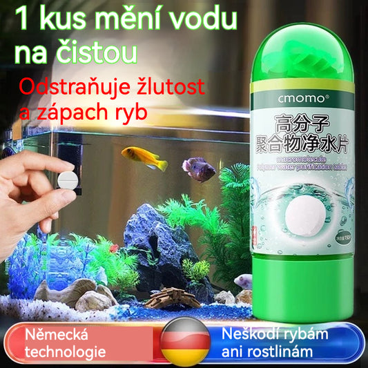 💦🐟Polymerové čisticí tablety｜Rychle odstraňují chlór a stabilizují vodu｜Výmena vody bez odstátí pro akvárium
