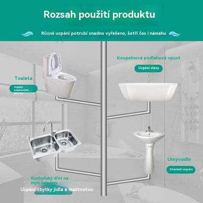 💪【Kupte 3 a získejte 3 zdarma】Silný čistič potrubí, vhodný k rozpouštění olejových skvrn v toaletách, podlahových odtocích, kanalizaci a kuchyních, k odstranění ucpání a koroze