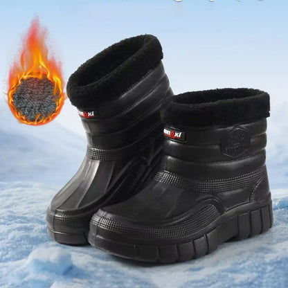 ♥️♥️【Novinky】Teplé, voděodolné bavlněné outdoorové boty a sněhové boty s fleecovou podšívkou, super voděodolné holínky