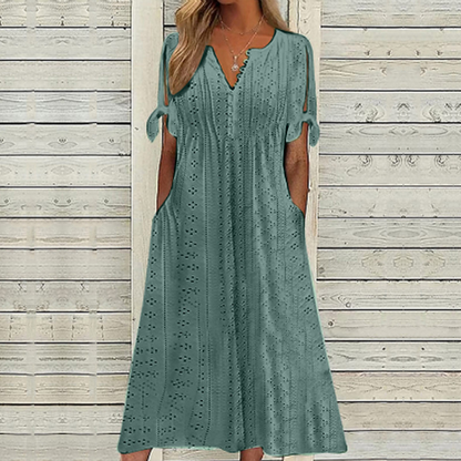 【Omezená nabídka 45% OFF】【🏆Nejprodávanější produkty】👗 Jednoduché a jemné jednobarevné šaty