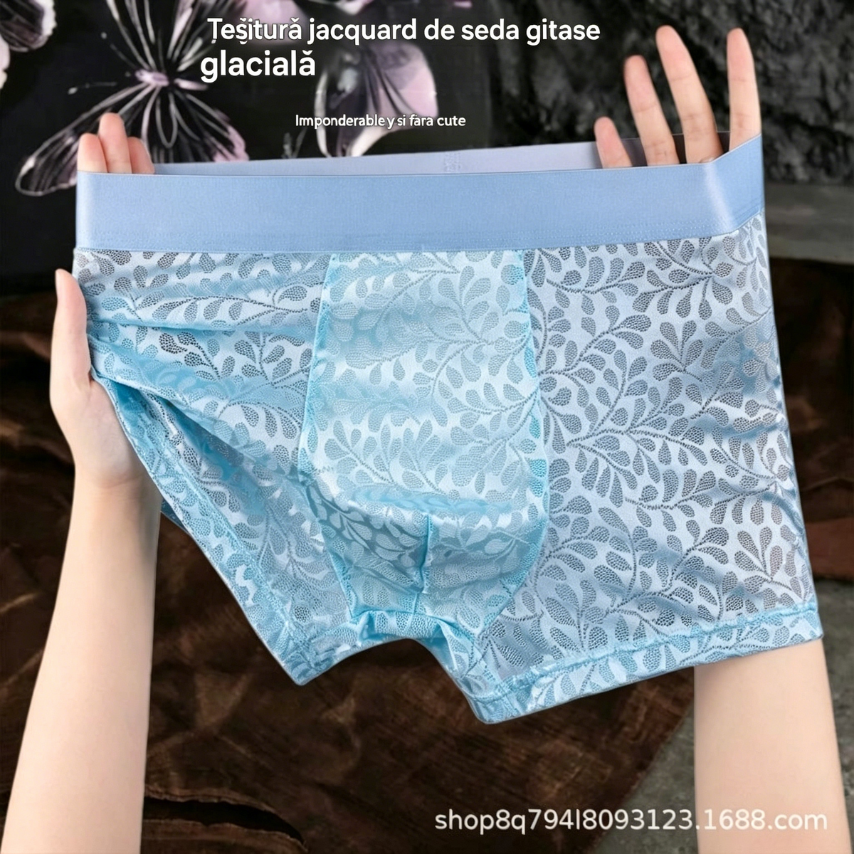 【L-4XL】Ropa interior de malla de seda helada para hombre, talla grande, transpirable.