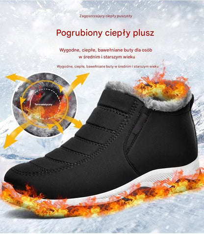 🔥【35-48】Unisex zimowe buty z pluszową podszewką – ciepłe, wygodne i antypoślizgowe na zimną pogodę-4176245