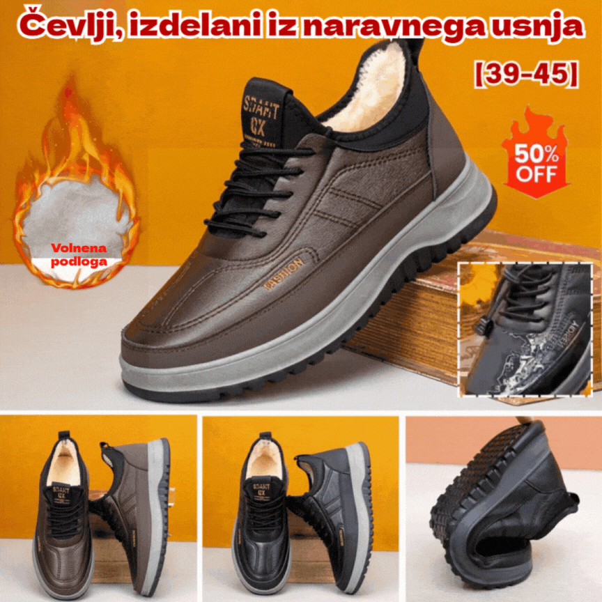 ⛄🥾【39-45】Ανδρικά χειμερινά αθλητικά παπούτσια αναψυχής, κατασκευασμένα από γνήσιο δέρμα, αδιάβροχα, μαλακή σόλα και βελούδο