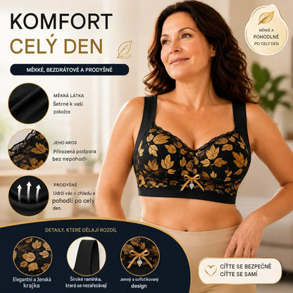 💖【3ks】1 sada za 590 Kč 🥰 Krajkové podprsenky ve velkých velikostech (M–4XL), bez kostic, s okouzlujícím střihem na zádech, sexy a prodyšné, bezešvé provedení, 【40–100 kg】