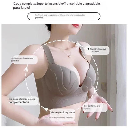 😍【Pack de 2】❤️Sujetador cómodo para tallas grandes, sujeta los laterales de los senos, evita que se caigan y proporciona soporte [40-100 kg]