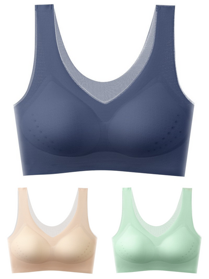 【Oferta por tiempo limitado】🌸【40-120 kg】2026, sujetador push-up de seda helada sin costuras