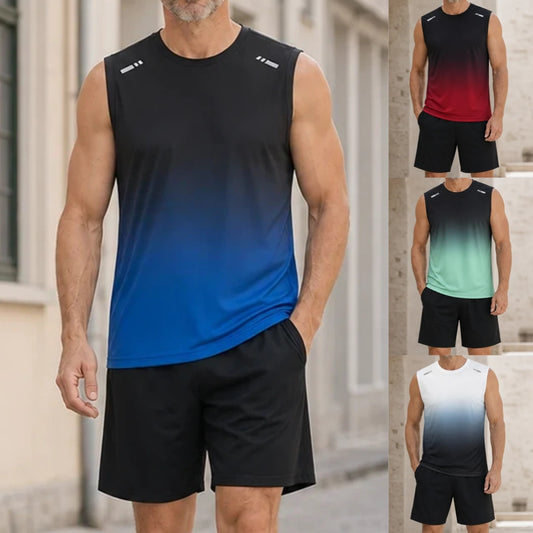 ✨M-5XL【Utánvétes fizetés】Férfi kétrészes nyári sport szett - póló és rövidnadrág