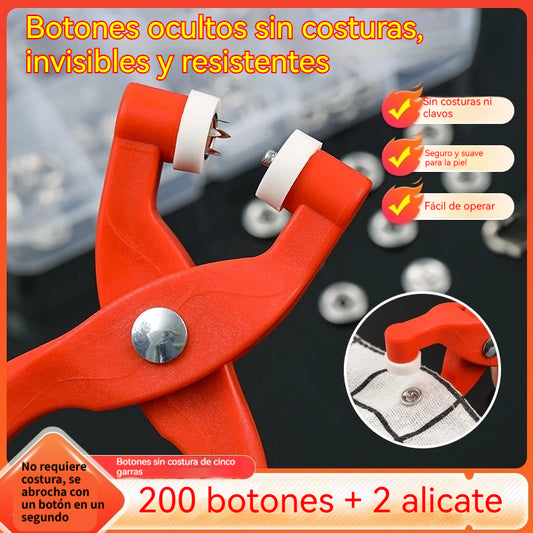🔥🎗🔗Kit de herramientas de botones a presión de metal con alicates de sujeción