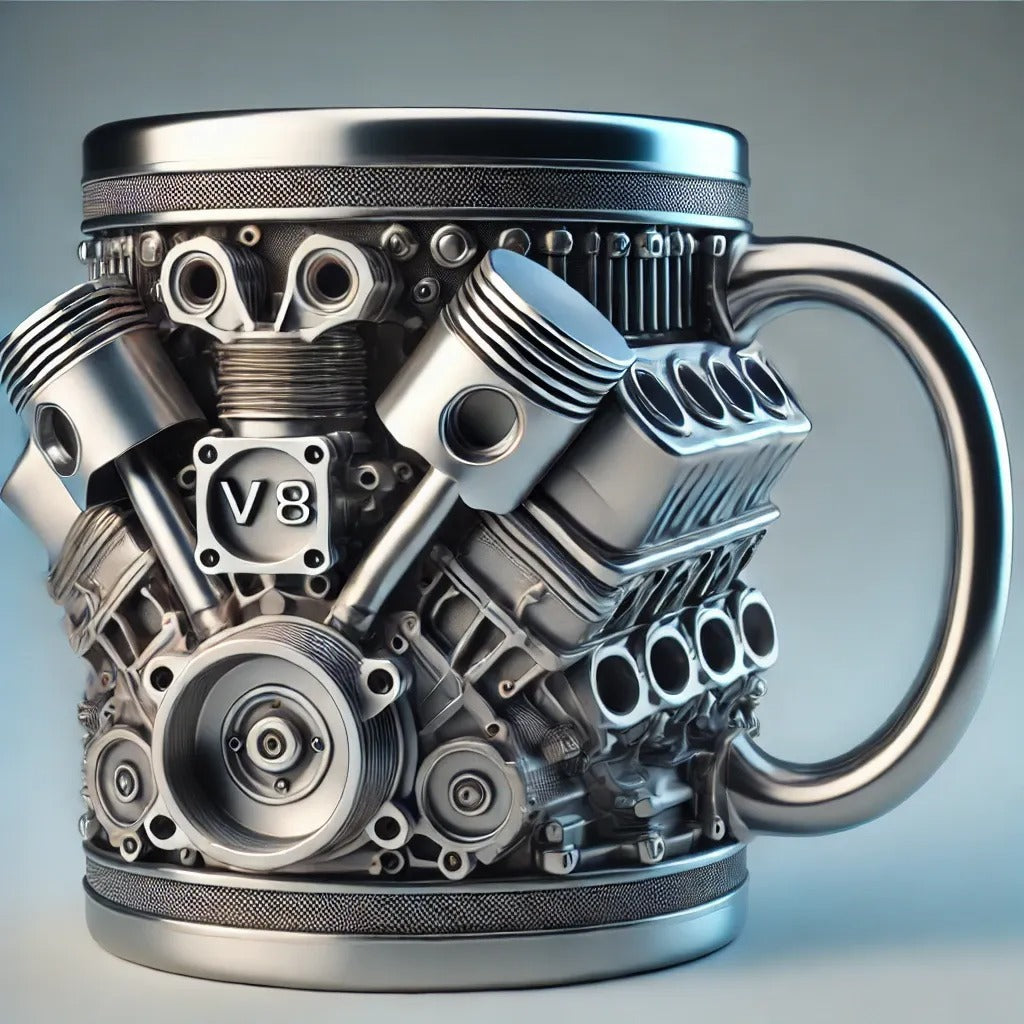 ☕Creative Engine V6V8 Kubek do kawy ze stali nierdzewnej，Prezenty świąteczne