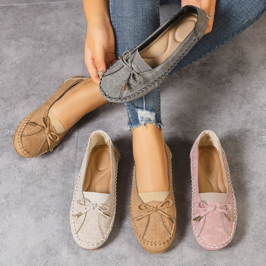 ✨50% de descuento✨【36-43】Zapatos ortopédicos de piel auténtica para mujer, zapatos planos retro sin cordones con estampado floral calado y suela suave para mujer