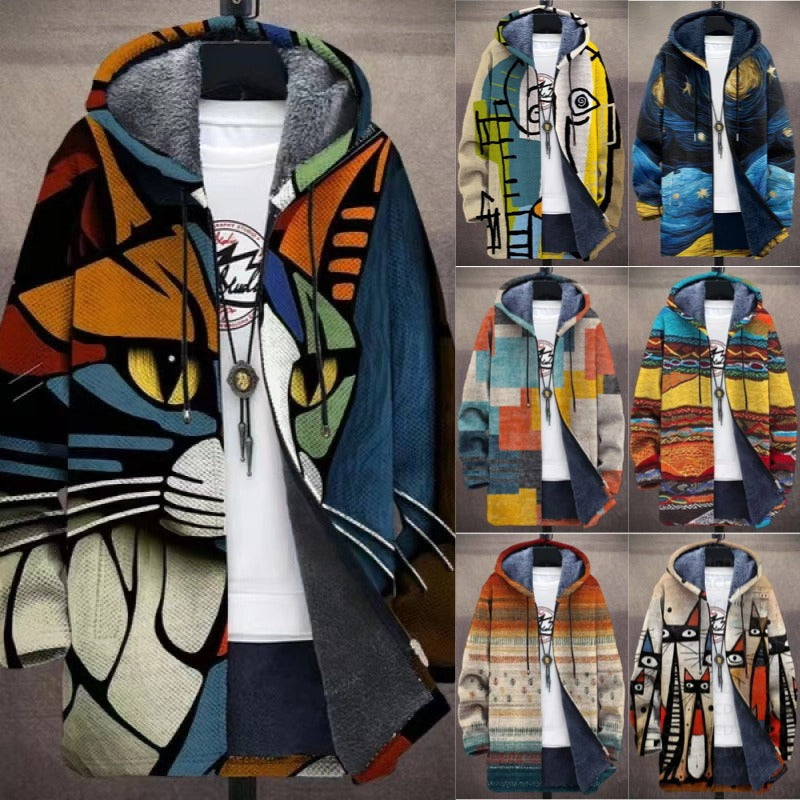 👔[S-4XL] Pánský ležérní teplý podzimní a zimní kabát, vyrobený z silné vlny a sametu, dostupný ve všech velikostech.