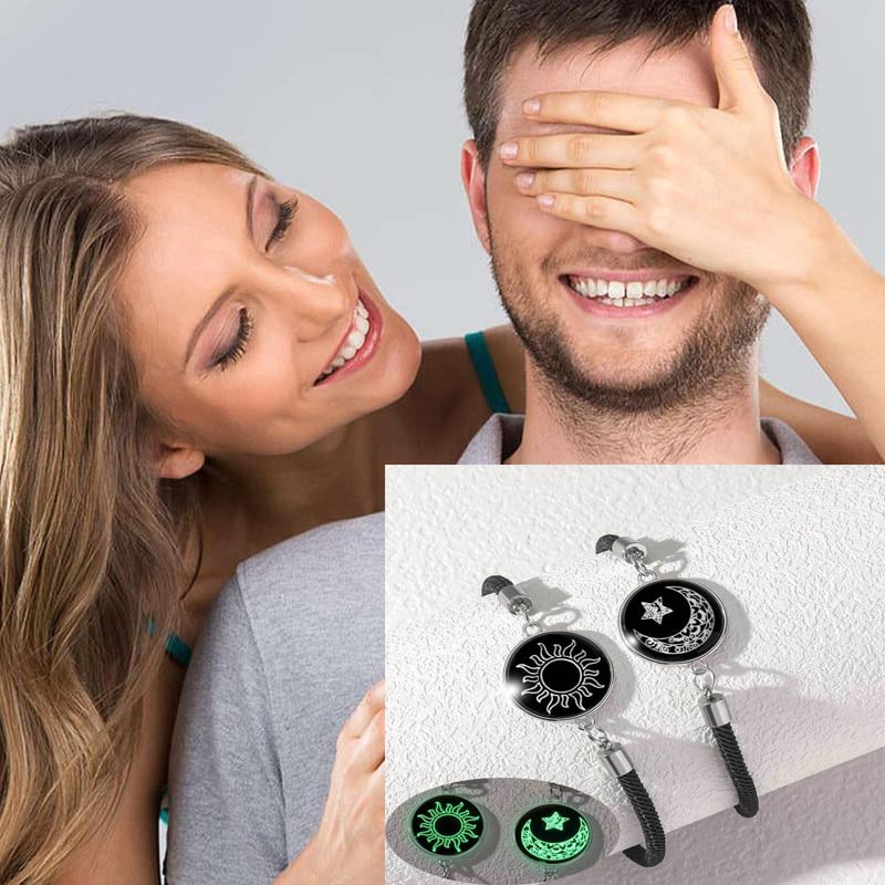🎁💖 2 darabos Nap és Hold karkötő szett – Ragyogó ékszerek távkapcsolatban élő pároknak.- 4186387