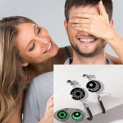 🎁💖 2 darabos Nap és Hold karkötő szett – Ragyogó ékszerek távkapcsolatban élő pároknak.- 4186387