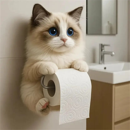 🐱【Kupte 1 a získejte 1 zdarma】Držák toaletního papíru s roztomilým kočičím motivem-4069087