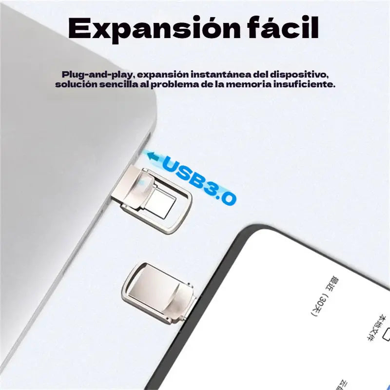 Unidad flash USB de doble interfaz mejorada · USB 3.0 · 64 GB–2 TB