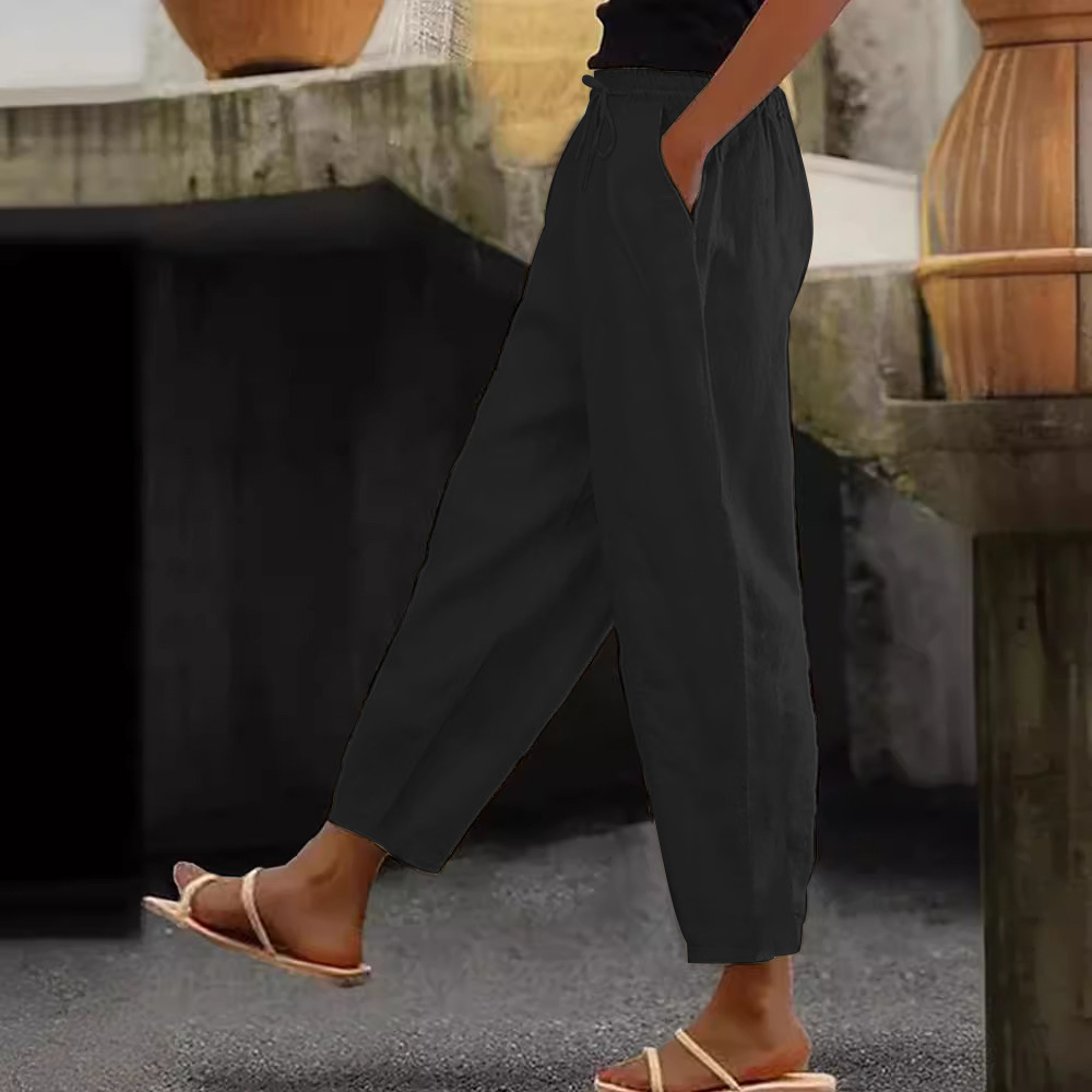 😍Poslední den akce - sleva 50 %💕【S-5XL】Dámské ležérní kalhoty z bavlny a lnu