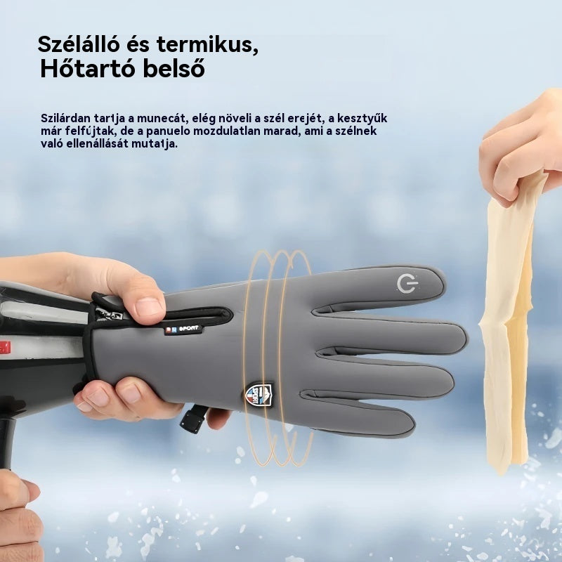 🔥❄️⛷️Őszi és téli kültéri kerékpáros, hegymászó, meleg síkesztyűk, vízálló, szélálló gyapjúkesztyűk🧤- 4188991