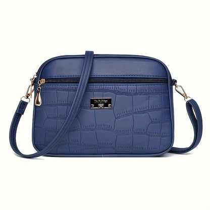 👜🔥Módní embosovaná dámská crossbody kabelka s krokodýlem 729-9432