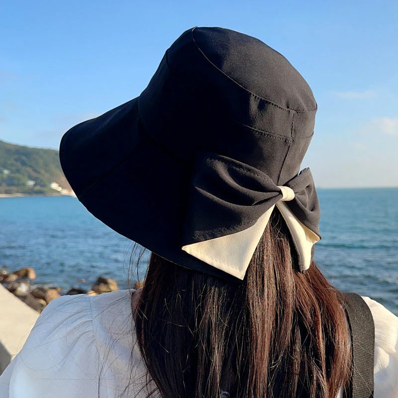👒 ¡50% DE DESCUENTO POR TIEMPO LIMITADO! ✨ Sombrero de sol de ala ancha con lazo para mujer – Plegable, protección 360° 🎀