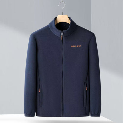 🧥🍂Pánská podzimní a zimní polar fleecová bunda, fleecová bunda s vysokým límcem pro mladé muže a muže středního věku