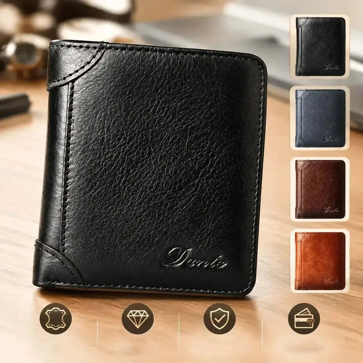 👝✨ Νέο ανδρικό αντικλεπτικό πορτοφόλι από γνήσιο δέρμα