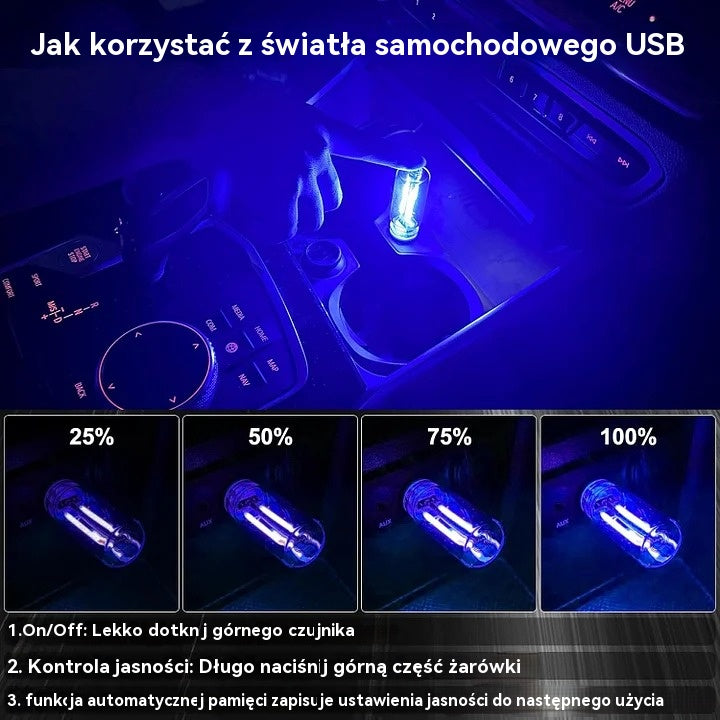 【50% ZNIŻKI!】【Kup 1, a 2 dostaniesz gratis】Lampka nocna do samochodu z USB-4173104