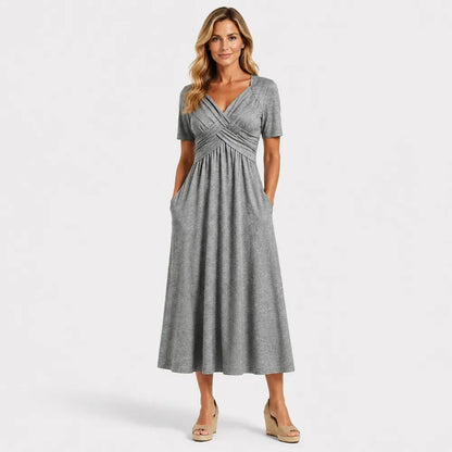 💟【50% OFF】【S-3XL】Ležérní šaty střední délky v čisté barvě