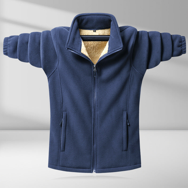 【M-6XL】imní bunda z polar fleecu pro větší velikosti, módní teplá bunda