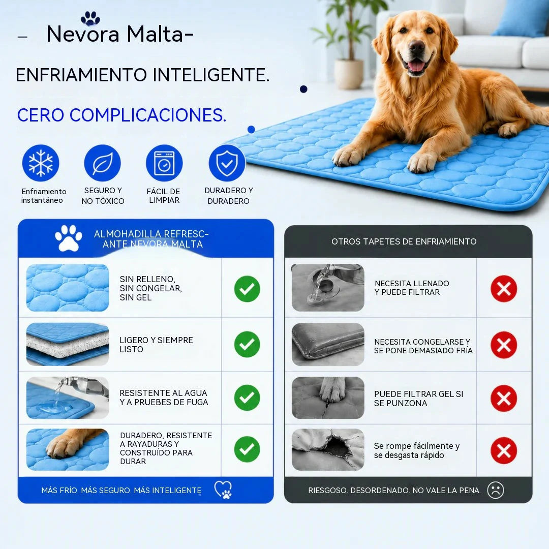 📢 ¡50 % de descuento 🔥! Alfombrilla refrescante para mascotas (no requiere llenado de agua) 🧊 — Fabricada en tejido Oxford transpirable; apta para todo tipo de camas o jaulas para mascotas.