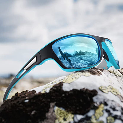 🚵‍♂️😎 【50% zniżki 🔥】🕶⚡ Męskie sportowe okulary przeciwsłoneczne, polaryzacyjne, z prawdziwą lustrzaną soczewką, nowoczesne i odporne na kurz, idealne do jazdy na rowerze na świeżym powietrzu