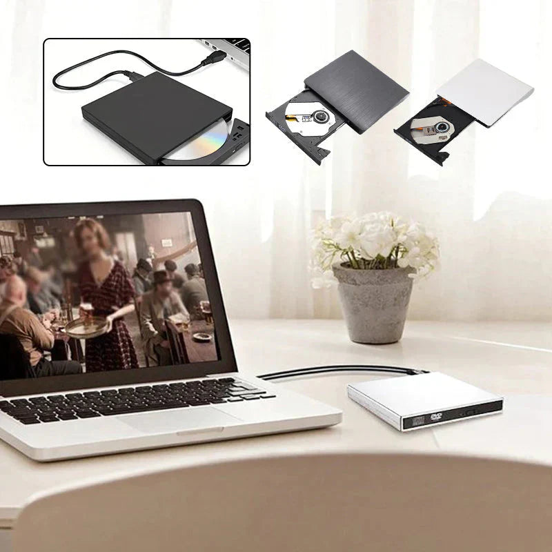 📢📢 50% popusta 💿💻 Vanjski CD/DVD čitač – Plug & Play, prijenosni, kompatibilan s Mac/Windows - 4222277