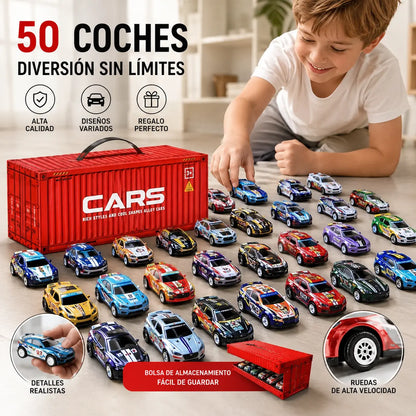🚗🏎️48 minicoches extraíbles con garaje incorporado