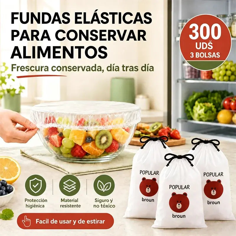 🔥(300 unidades)Solo 27 euros🍽️Funda de plástico antibacteriana extragrande y gruesa apta para uso alimentario