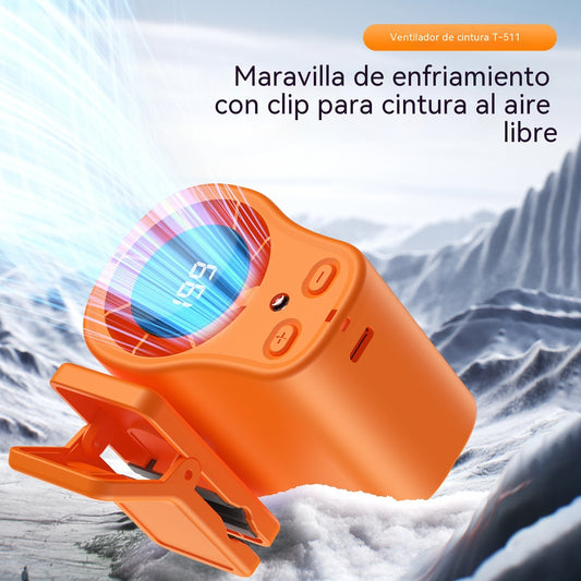 🔥50%OFF🔥Mini ventilador de alta velocidad con clip para la cintura, control de velocidad continuo multifuncional, ventilador de escritorio con clip.