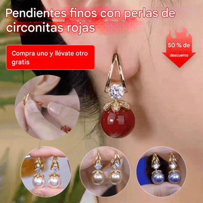 💋 Pendientes de plata con perlas de lujo francés de nuevo estilo 2026