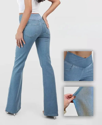 👖 50% de descuento🔥【40-110 kg】Nuevos jeans cruzados de cintura alta a la moda 2026 ✅Pago contra entrega