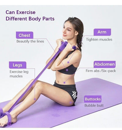 💜 50% sleva 💜 Odporový pás ve stylu pedálu, fitness lano, přenosné fitness lano