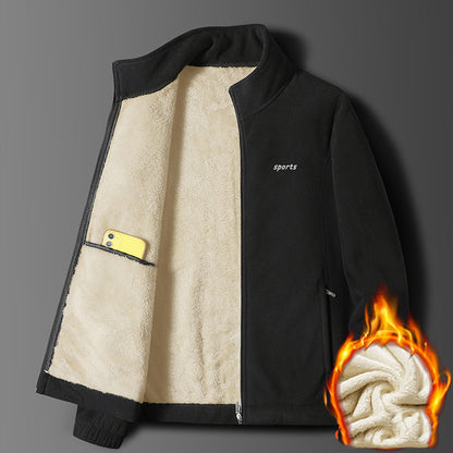 ⛄ 【M-5XL】 Nová podzimní a zimní pánská zesílená jehněčí sametová bunda na podzim a zimu