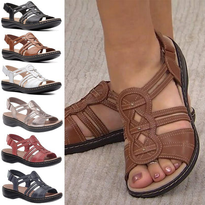 👡【35-43】Měkké a pohodlné dámské sandály z pravé kůže, pohodlné a prodyšné-3944936